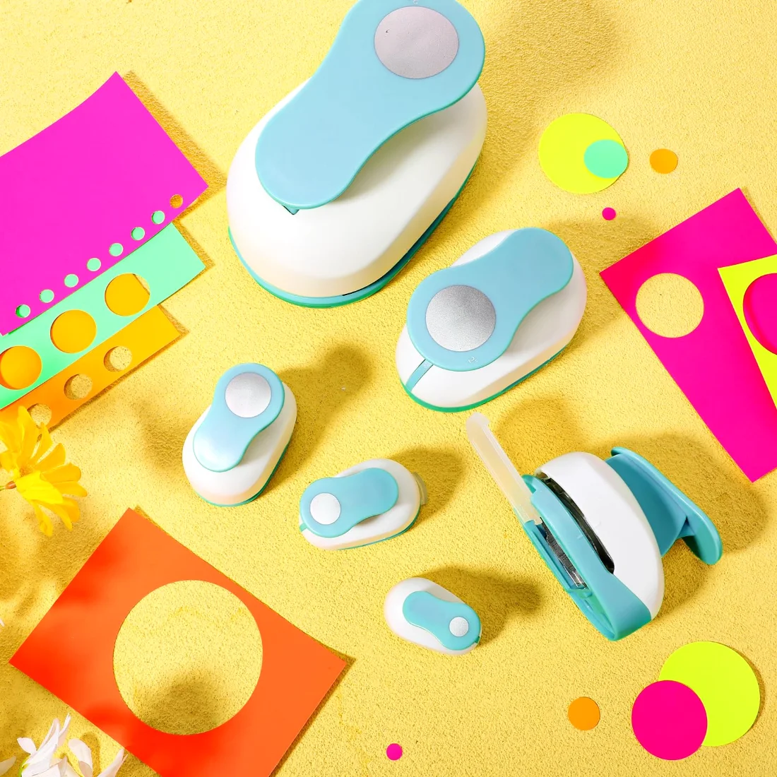CHENGU Hole punches, Blue, Circle, view 2