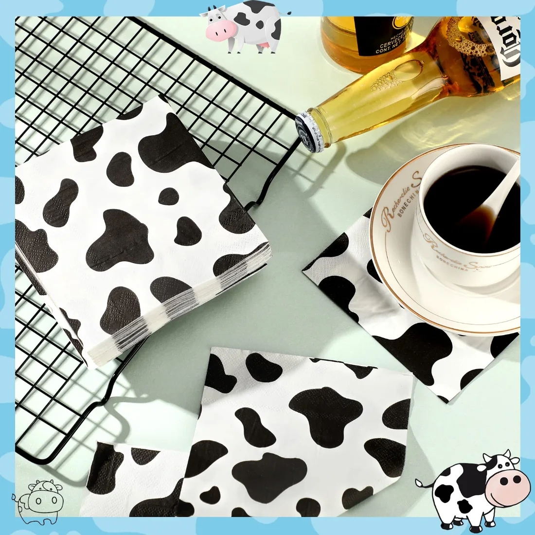 CHENGU Cow print napkins, view 2