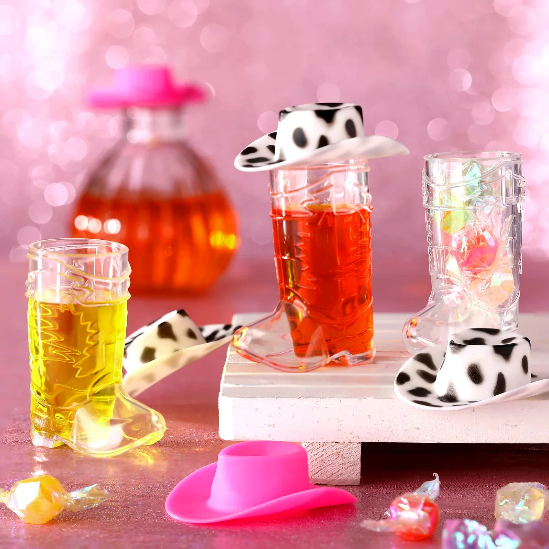 CHENGU Shot glasses, 20 pcs, White, Cow Color, view 2