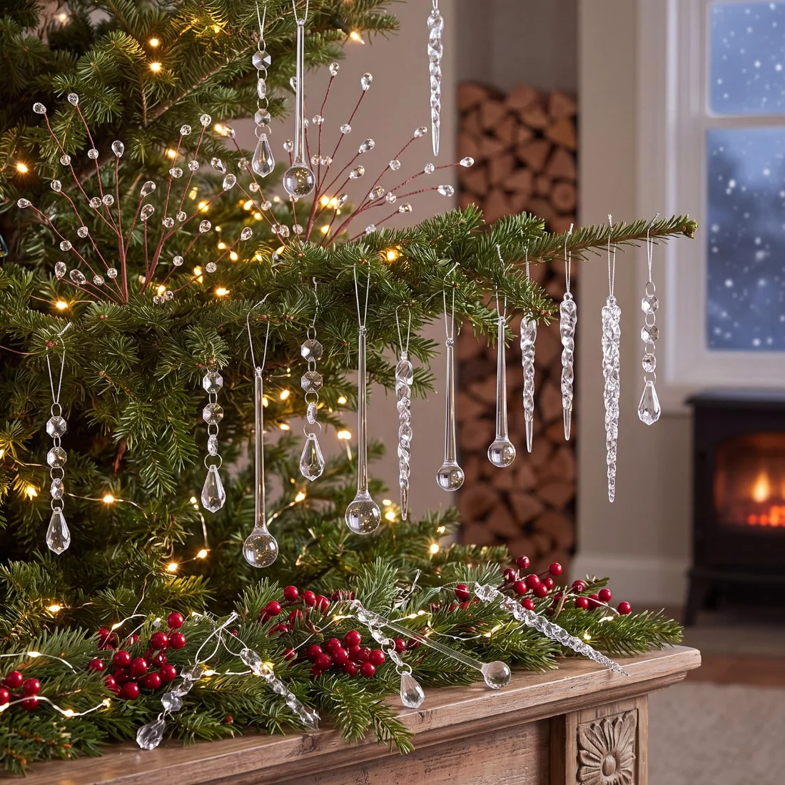CHENGU Crystal Christmas tree decor, view 3