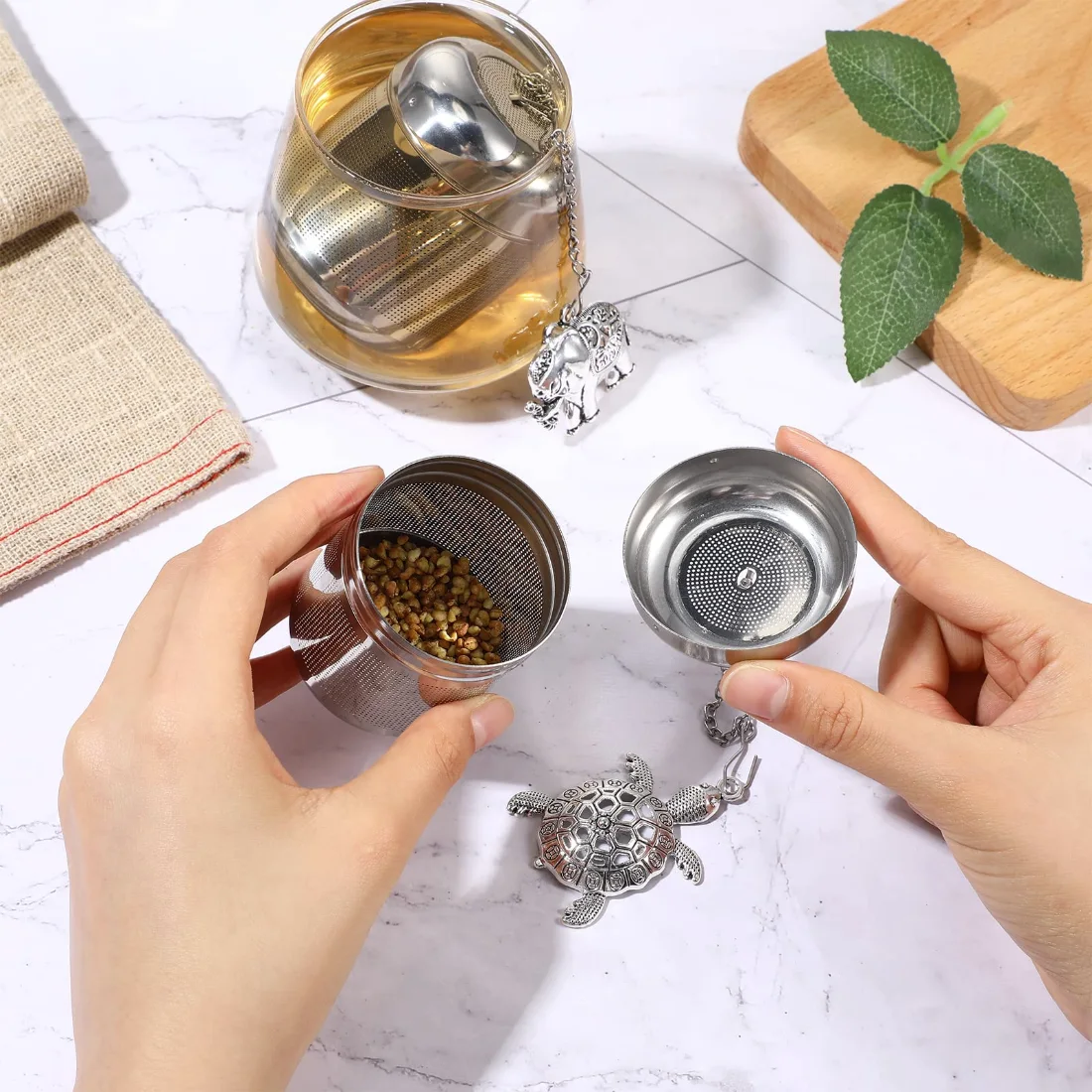 CHENGU Stainless steel tea infusers, Cute, view 2
