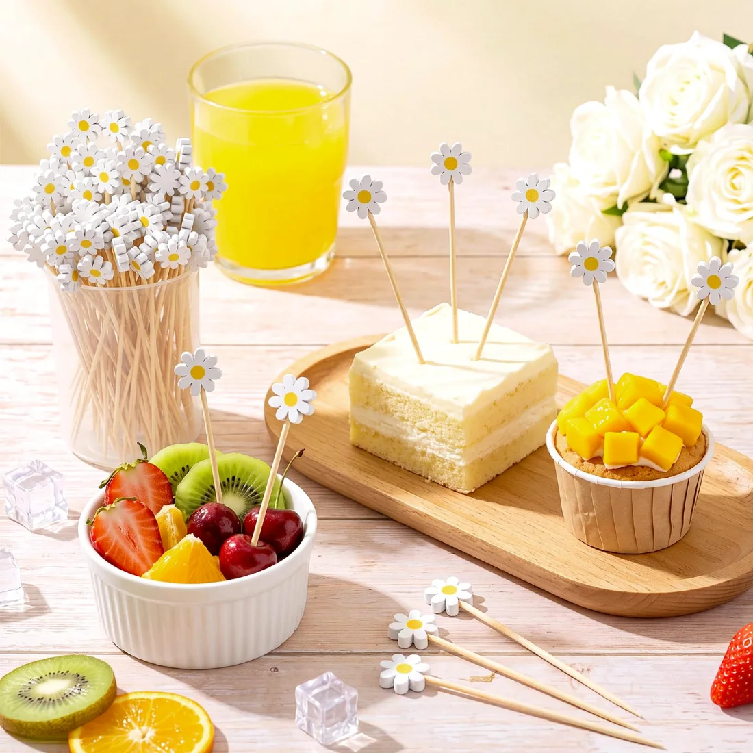 CHENGU Cocktail picks, 400 pcs, Daisy, view 2