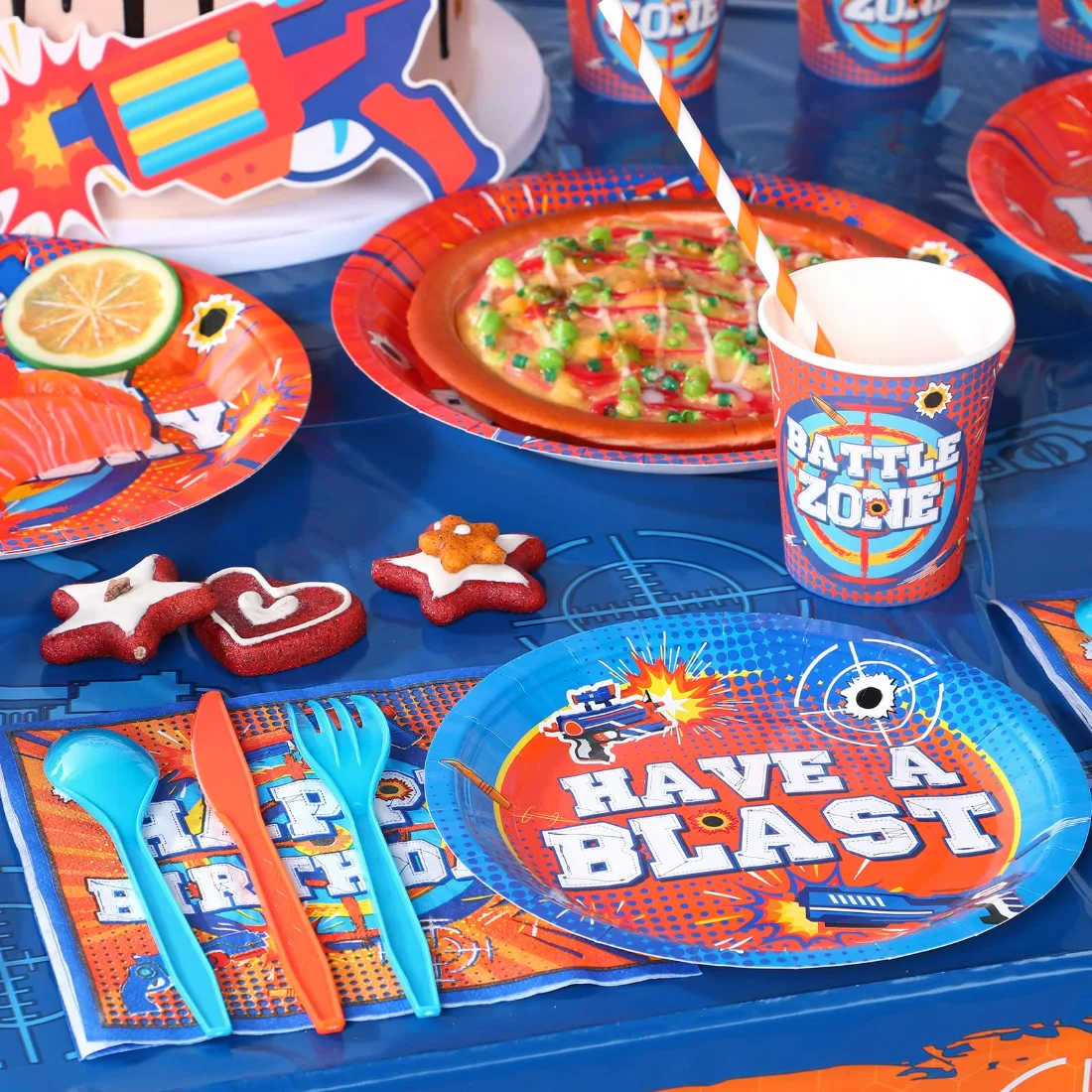 CHENGU Dart theme party tableware kit, view 2