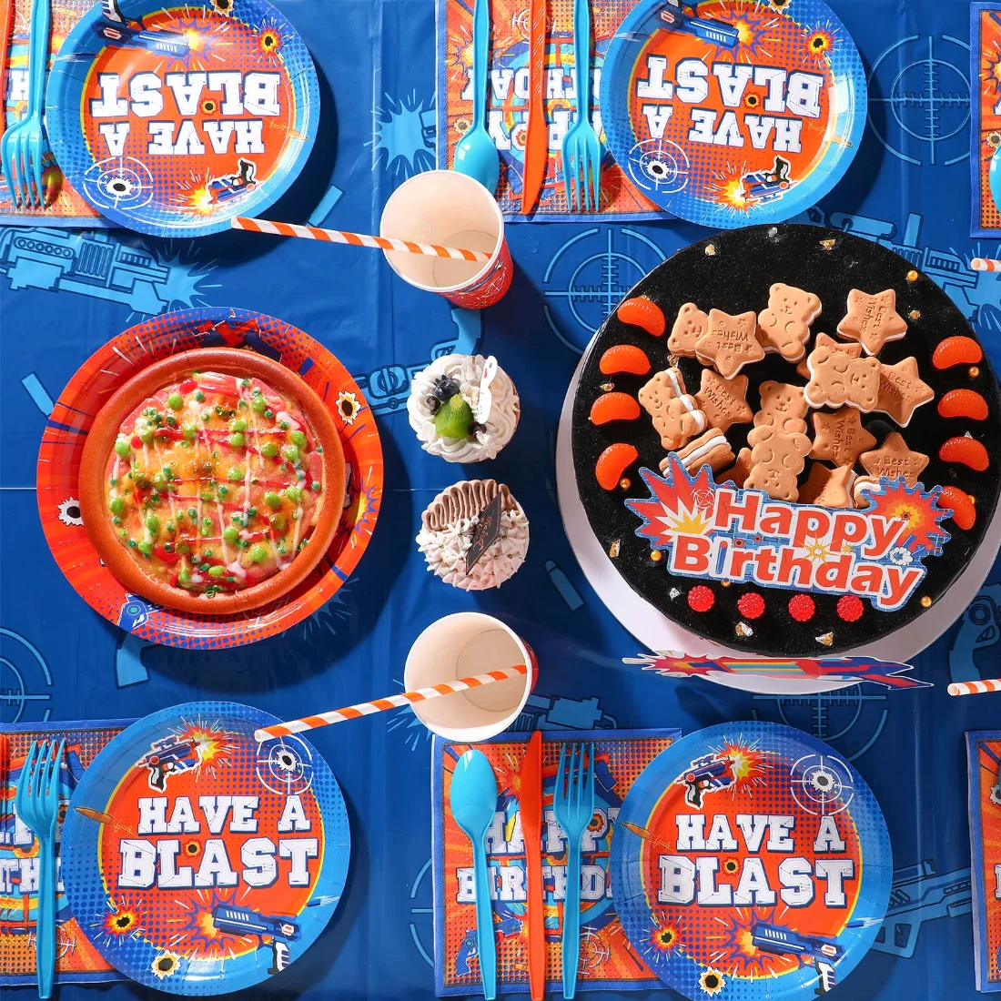 CHENGU Dart theme party tableware kit, view 3