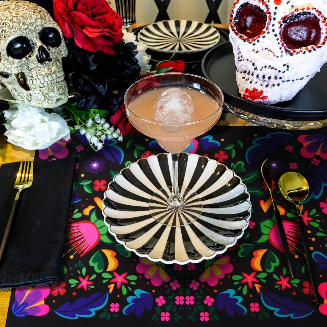 CHENGU Halloween ghost placemats, Mexican, view 4