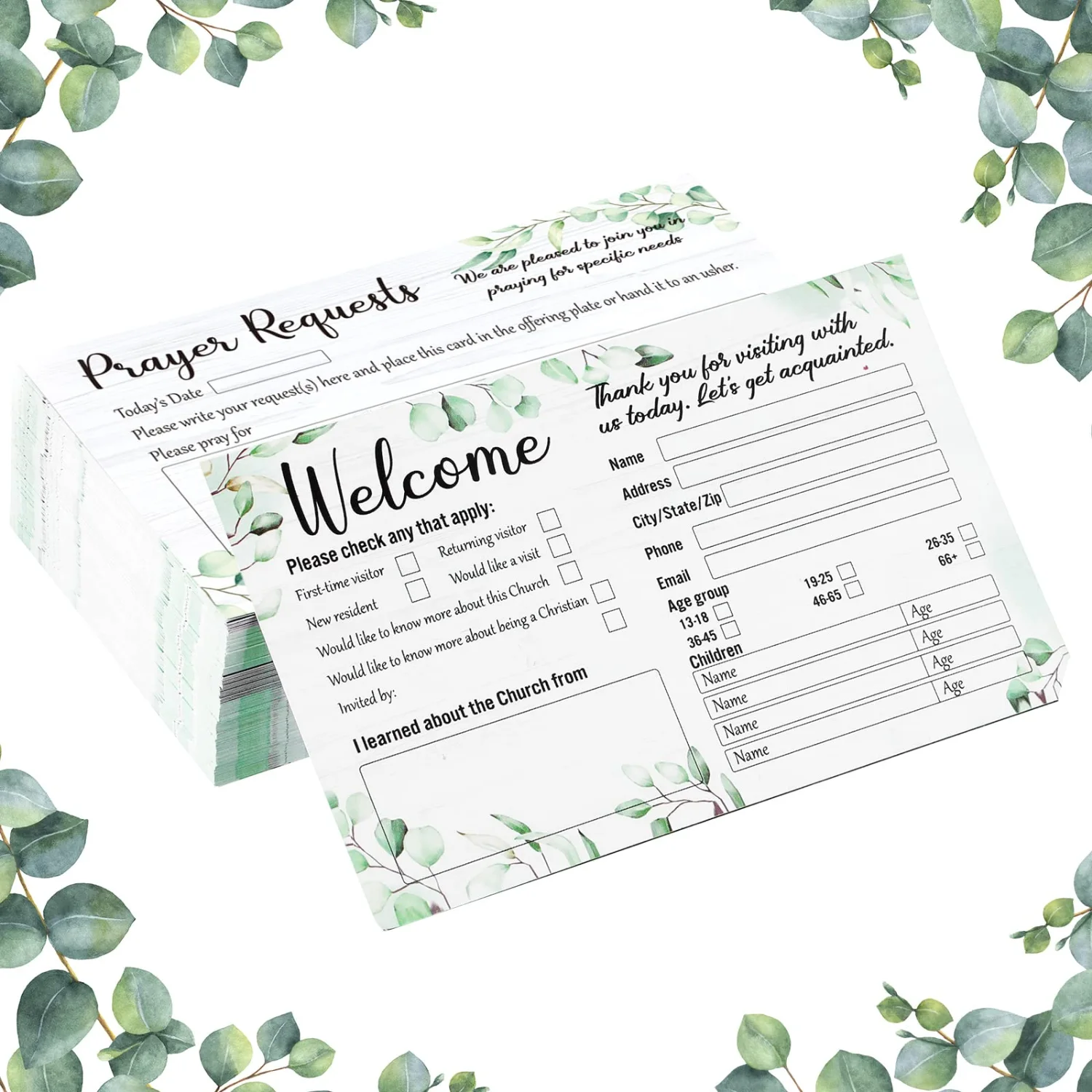 CHENGU Eucalyptus prayer request cards
