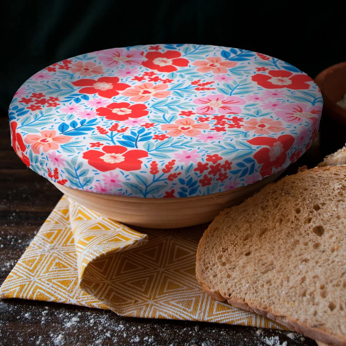 CHENGU Fabric bowl covers, Flower, view 2