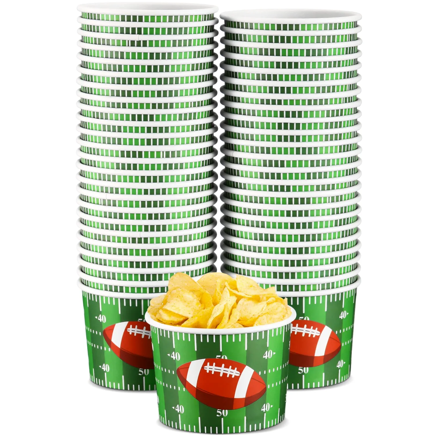 CHENGU Football snack bowls, Fresh, 48 pcs