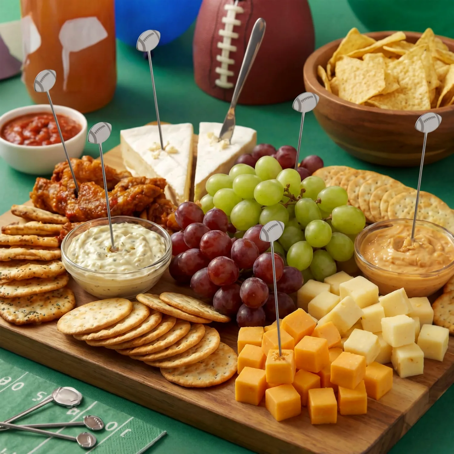 CHENGU Football metal martini picks