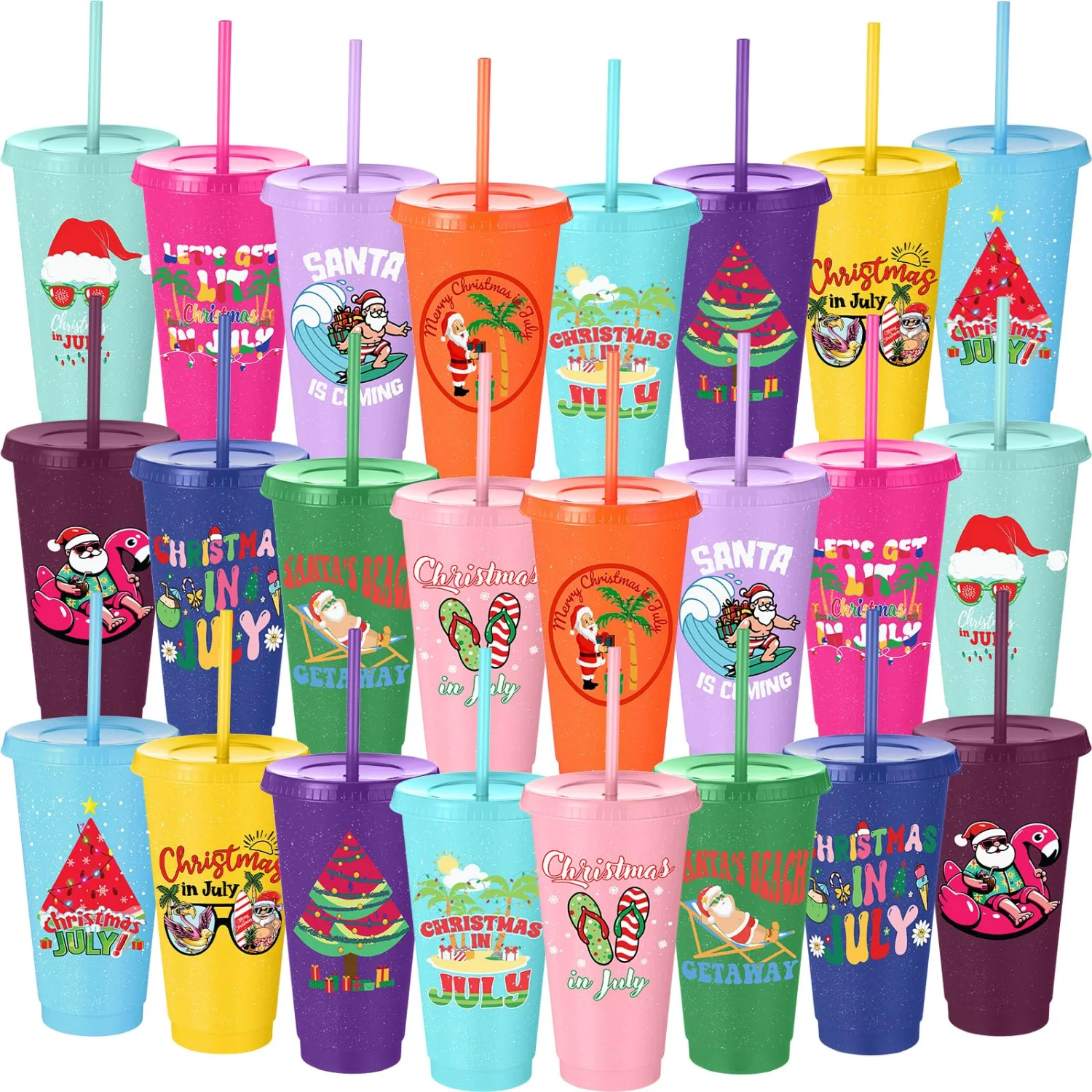 CHENGU Mugs and tumblers, 12 colors, 24 oz, 24 pcs