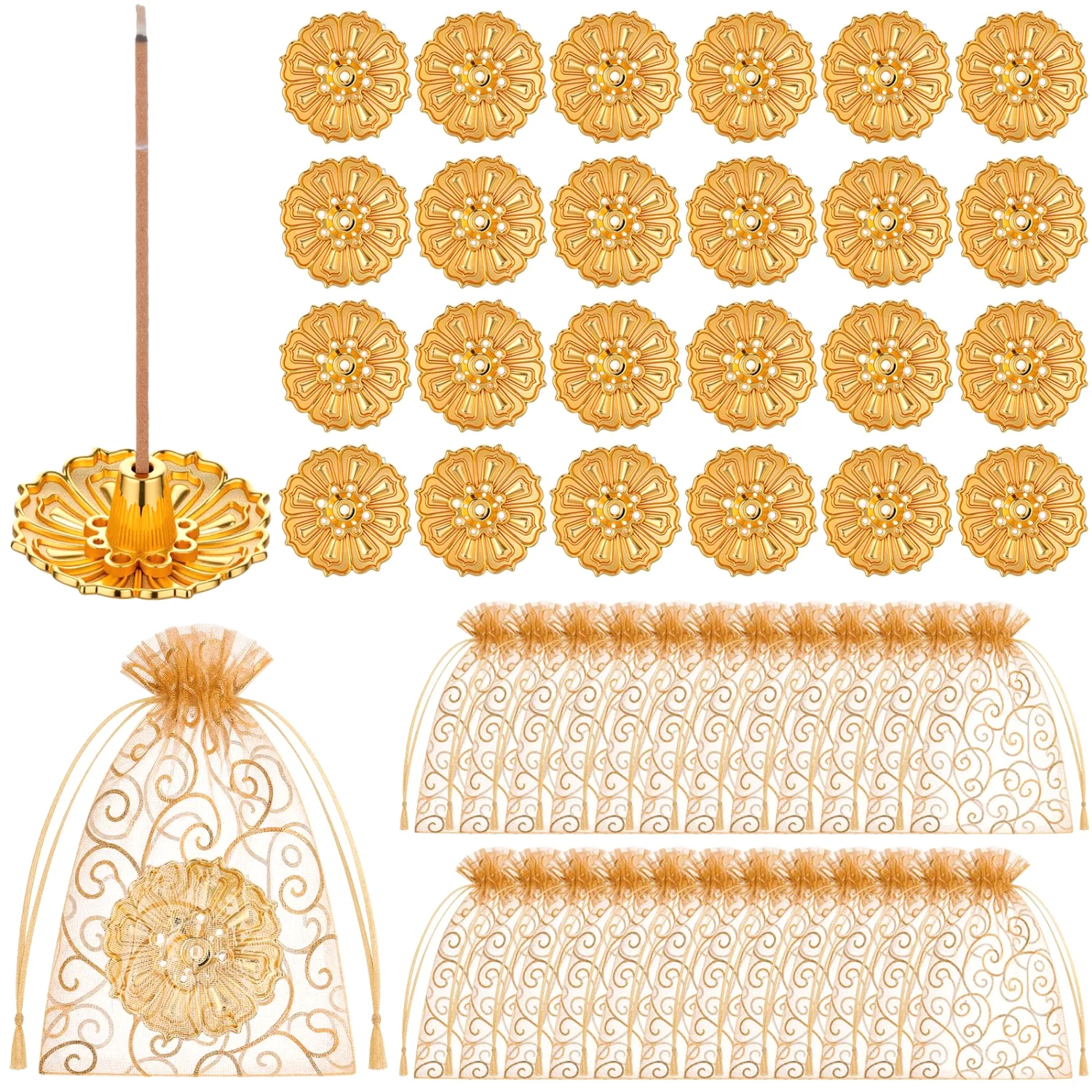 CHENGU Wall art and home decor, 24 sets, Gold
