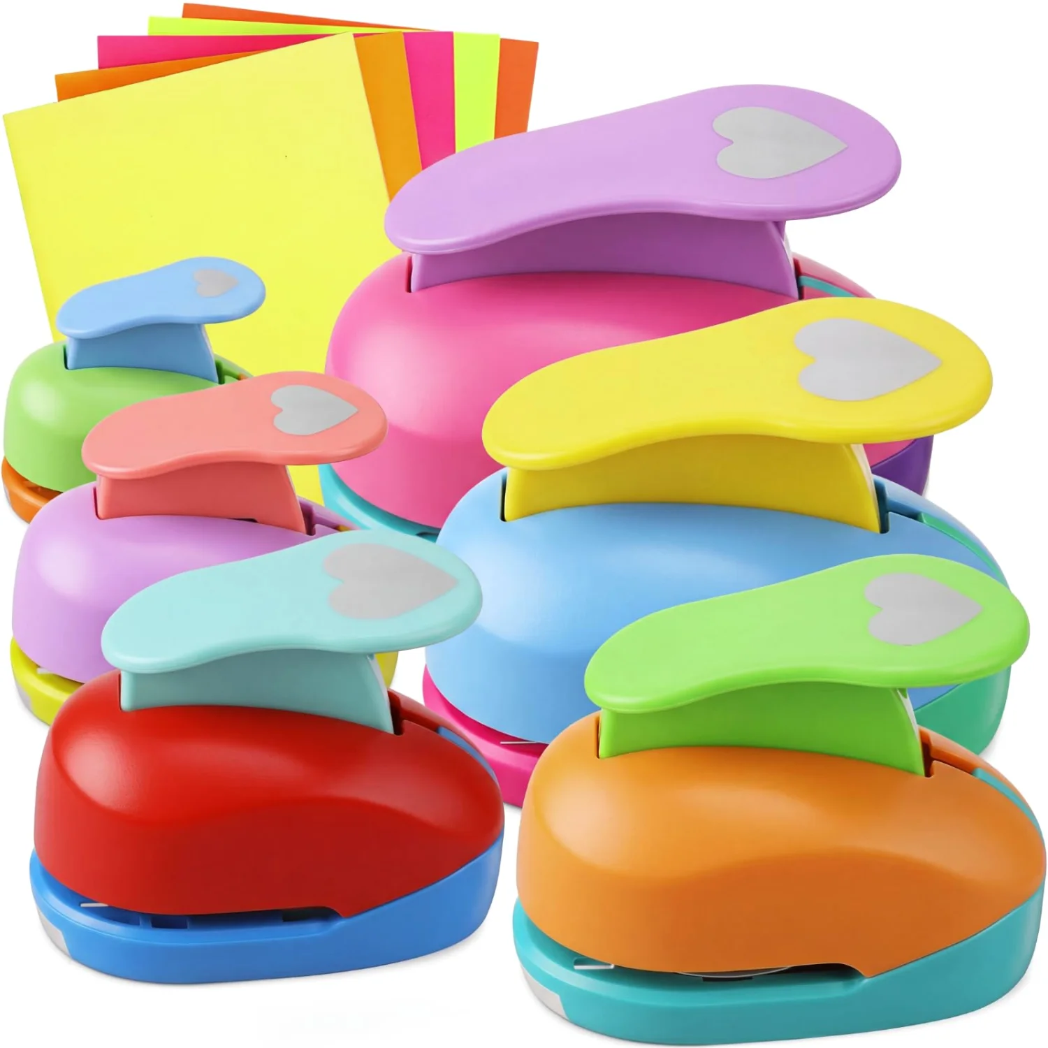 CHENGU Hole punches, Multicolor, Heart