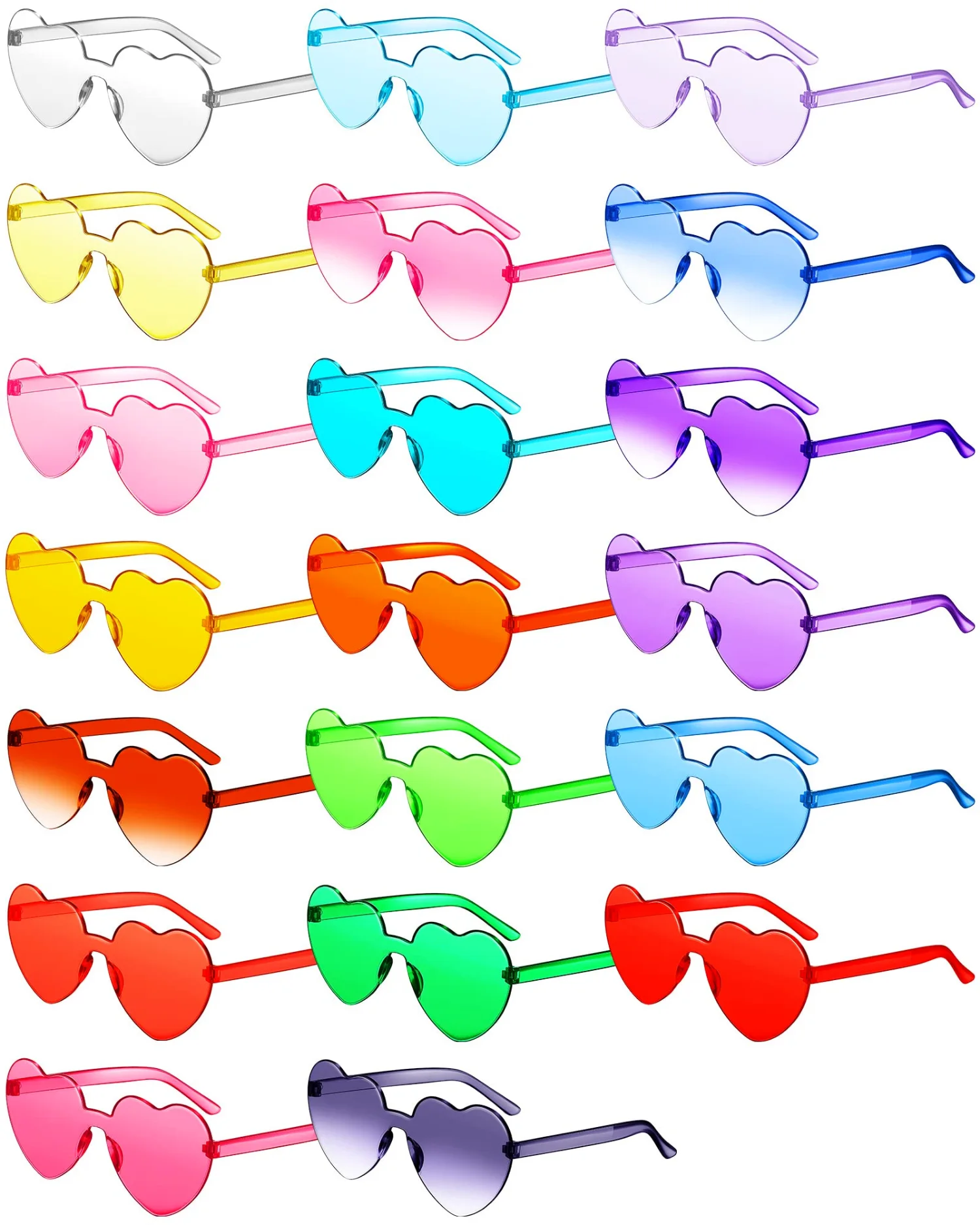 CHENGU Heart shape rimless sunglasses
