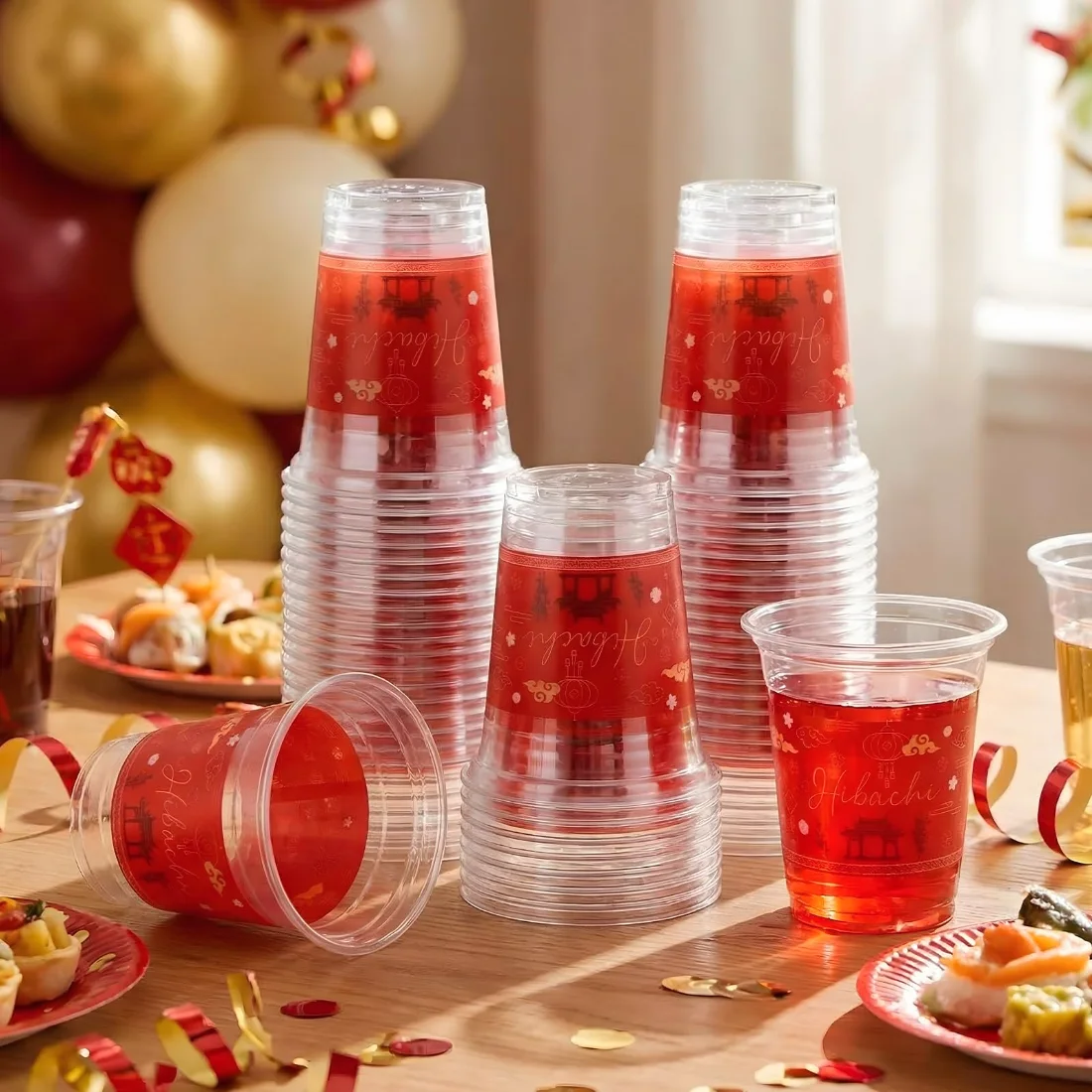CHENGU Themed disposable party cups, Hibachi, view 2