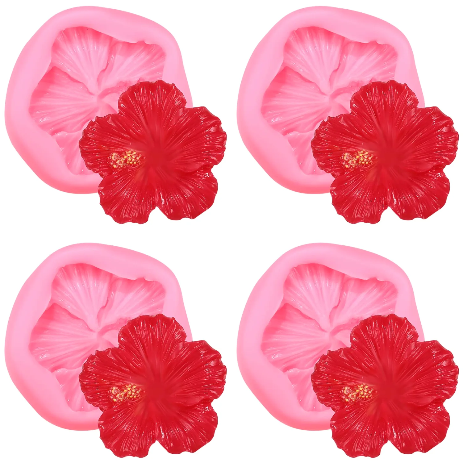 CHENGU Hibiscus flower silicone mold