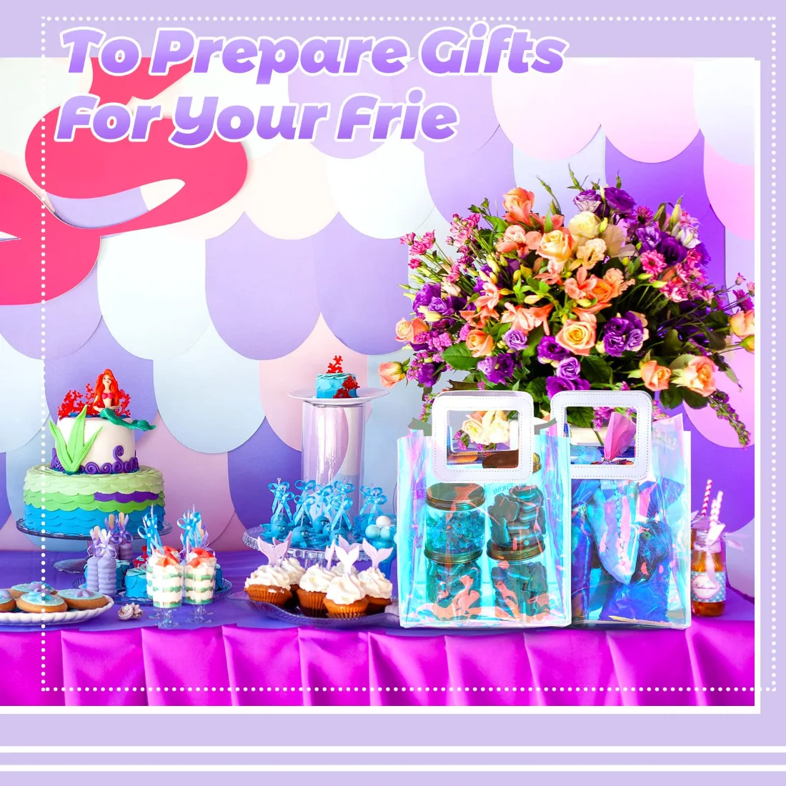 CHENGU Iridescent gift bags, 11 x 10 x 6 Inch, view 4