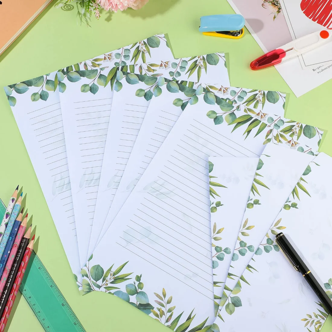 CHENGU Leaf theme stationery set, view 4