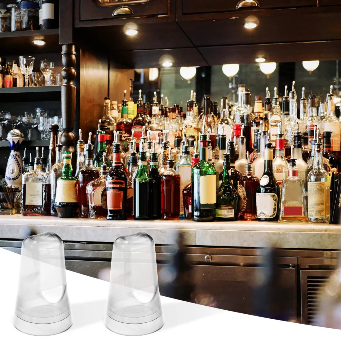 CHENGU Pour spout covers, Clear, 100 pcs, view 5