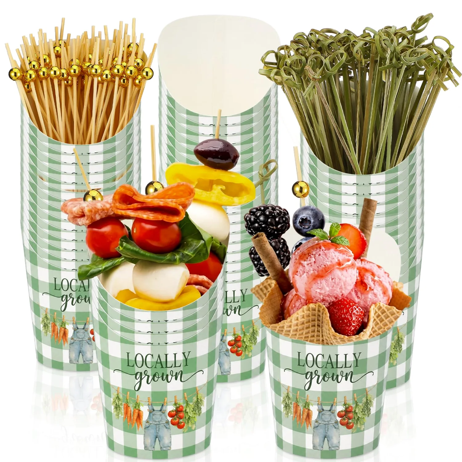 CHENGU Charcuterie cups with picks, Locally Grown