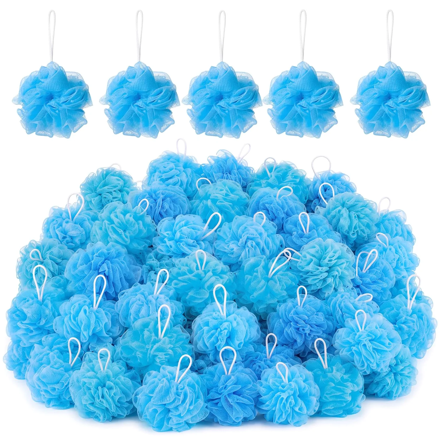 CHENGU Loofah bath sponges, Blue