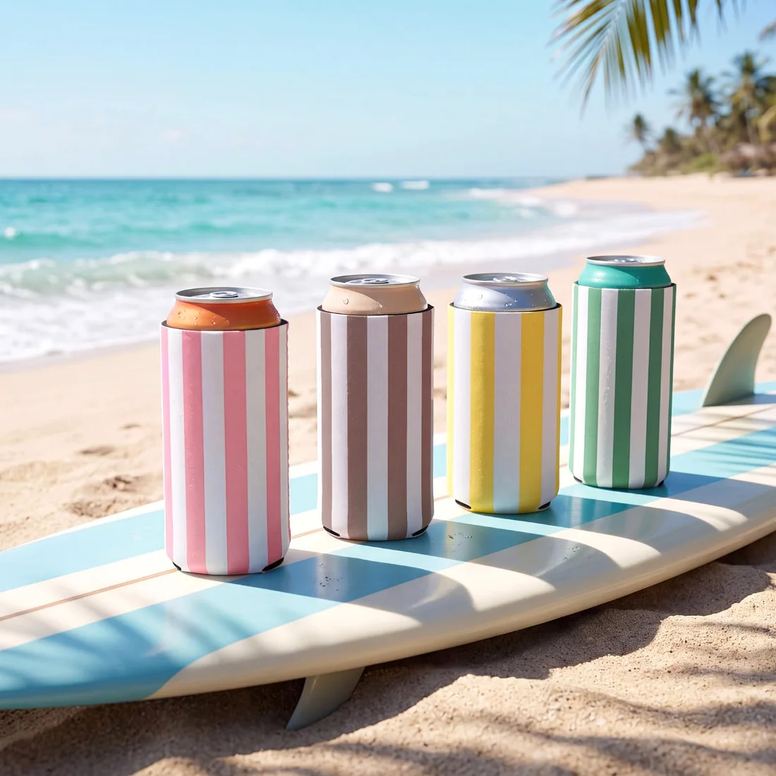 CHENGU Macaron striped can sleeves, view 3