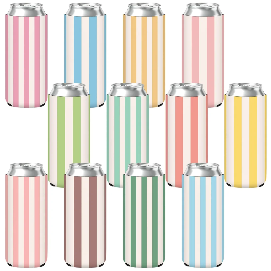 CHENGU Macaron striped can sleeves, view 6