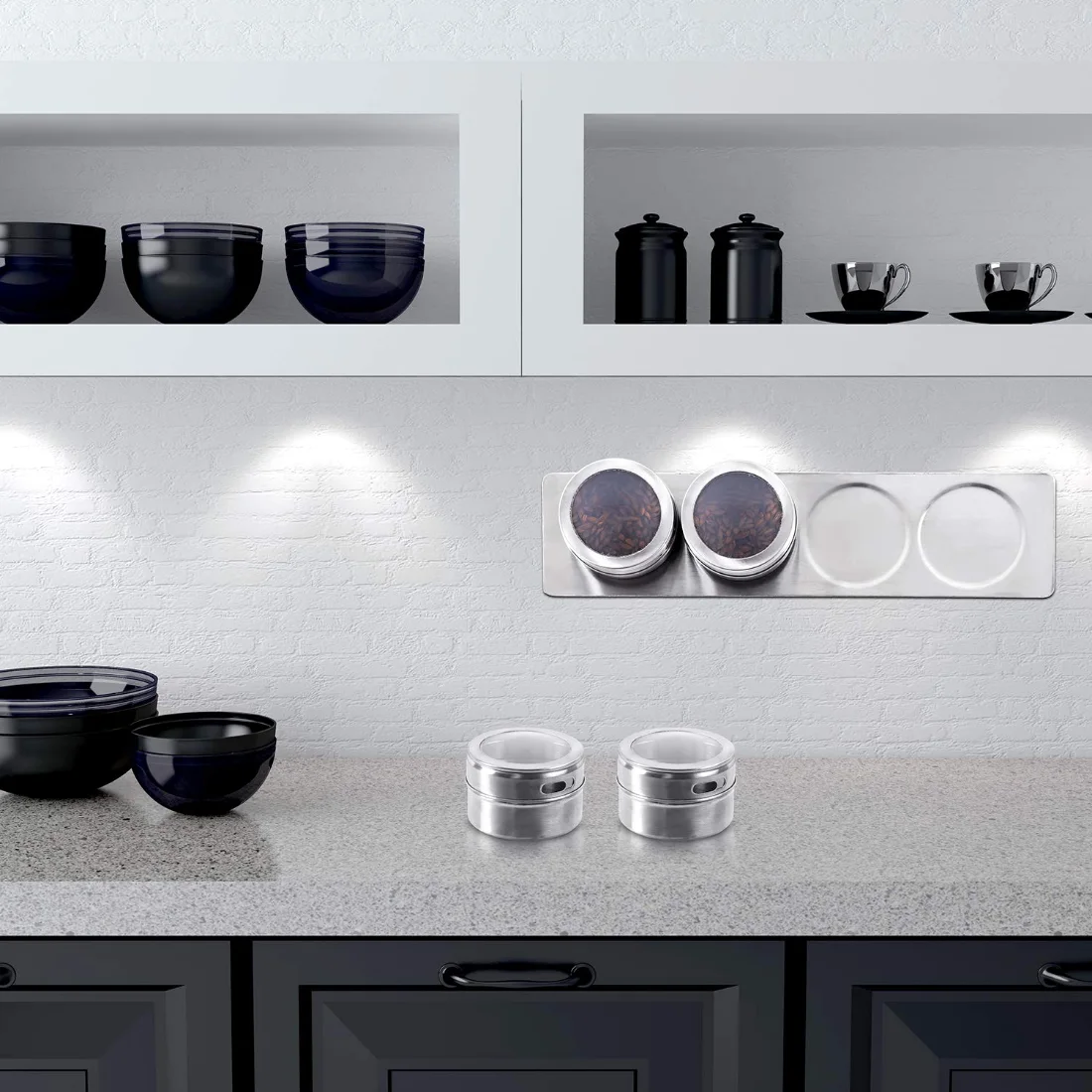 CHENGU Magnetic spice rack wall plate, view 5