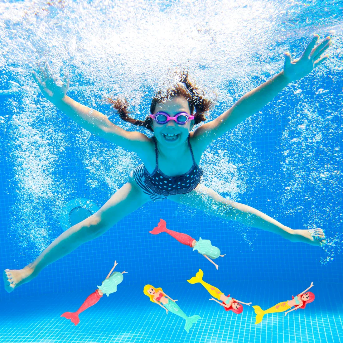 CHENGU Mermaid dolls pool diving toys, view 3