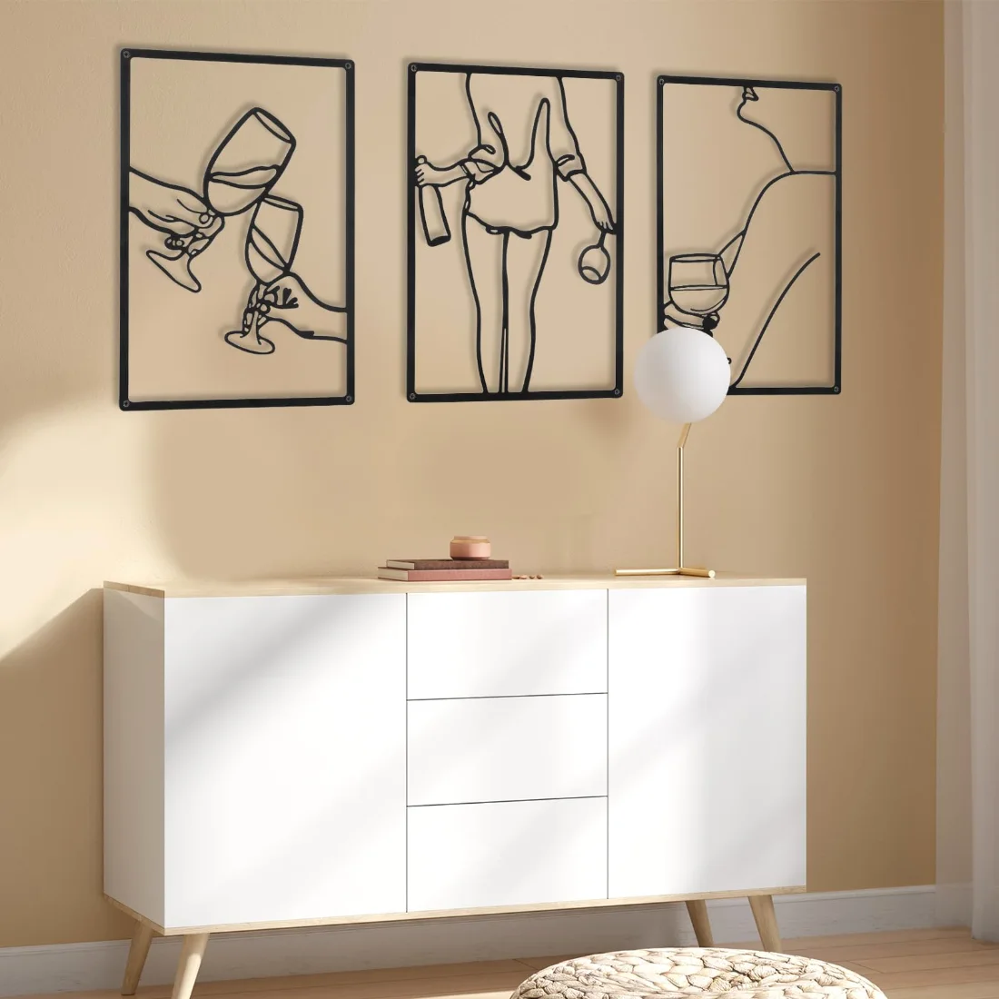 CHENGU Abstract woman line wall art, Novel, view 4