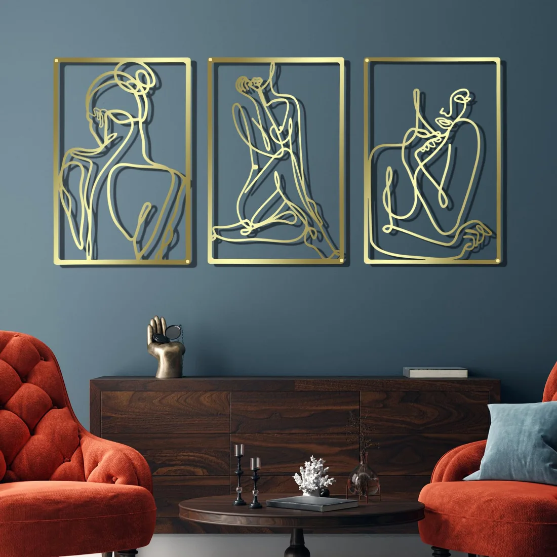 CHENGU Wall art and home decor, 3 pcs, 12.99 x 11.1 inches, Bright, view 5