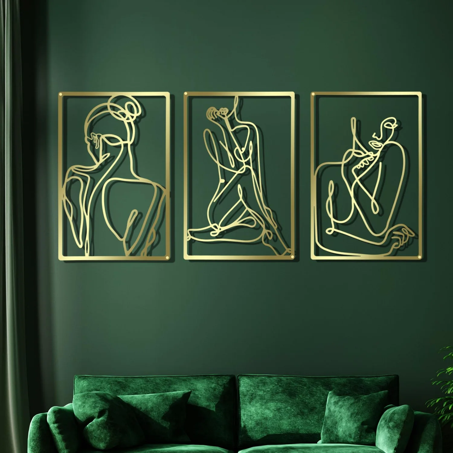 CHENGU Wall art and home decor, 3 pcs, 12.99 x 11.1 inches, Bright