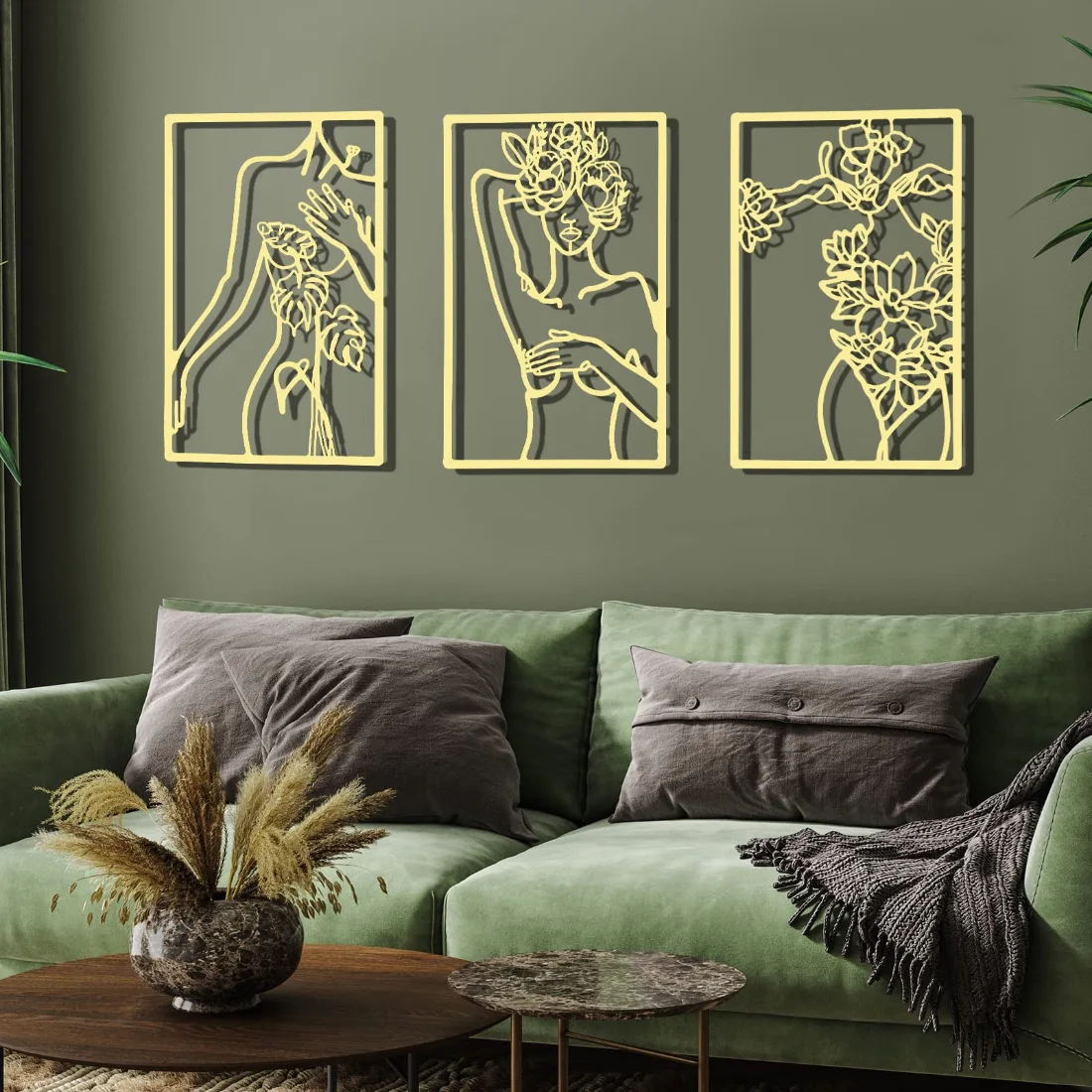 CHENGU Wall art and home decor, 3 pcs, 12.99 x 11.1 inches, Simple, view 5