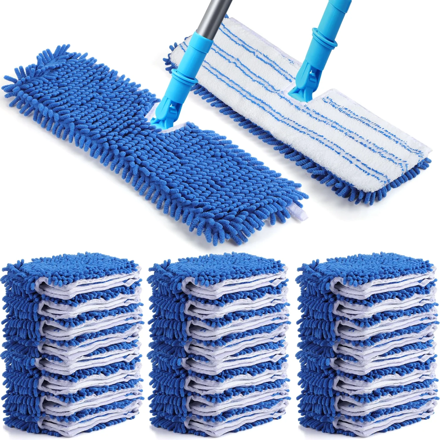 CHENGU Microfiber flip mop refills, 18 x 5.5 inch, 24 pcs