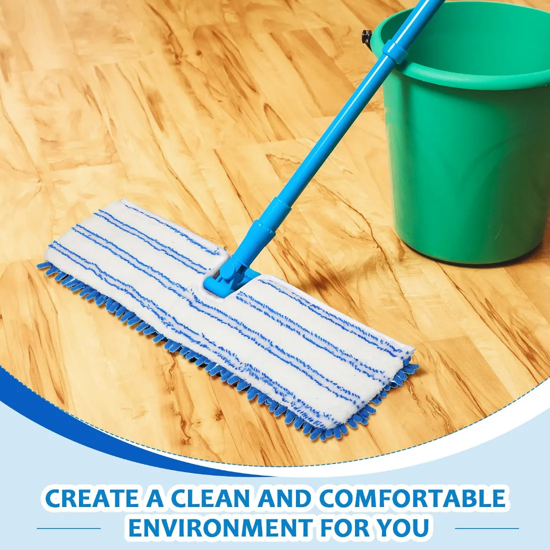 CHENGU Microfiber flip mop refills, 18 x 5.5 inch, 6 pcs, view 2