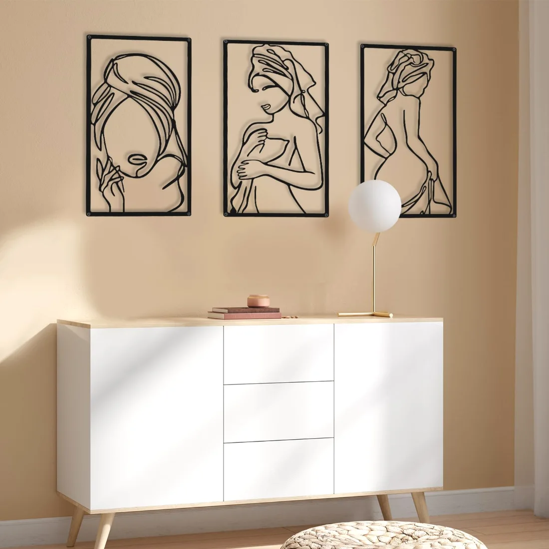 CHENGU Abstract woman line wall art, Pretty, view 4