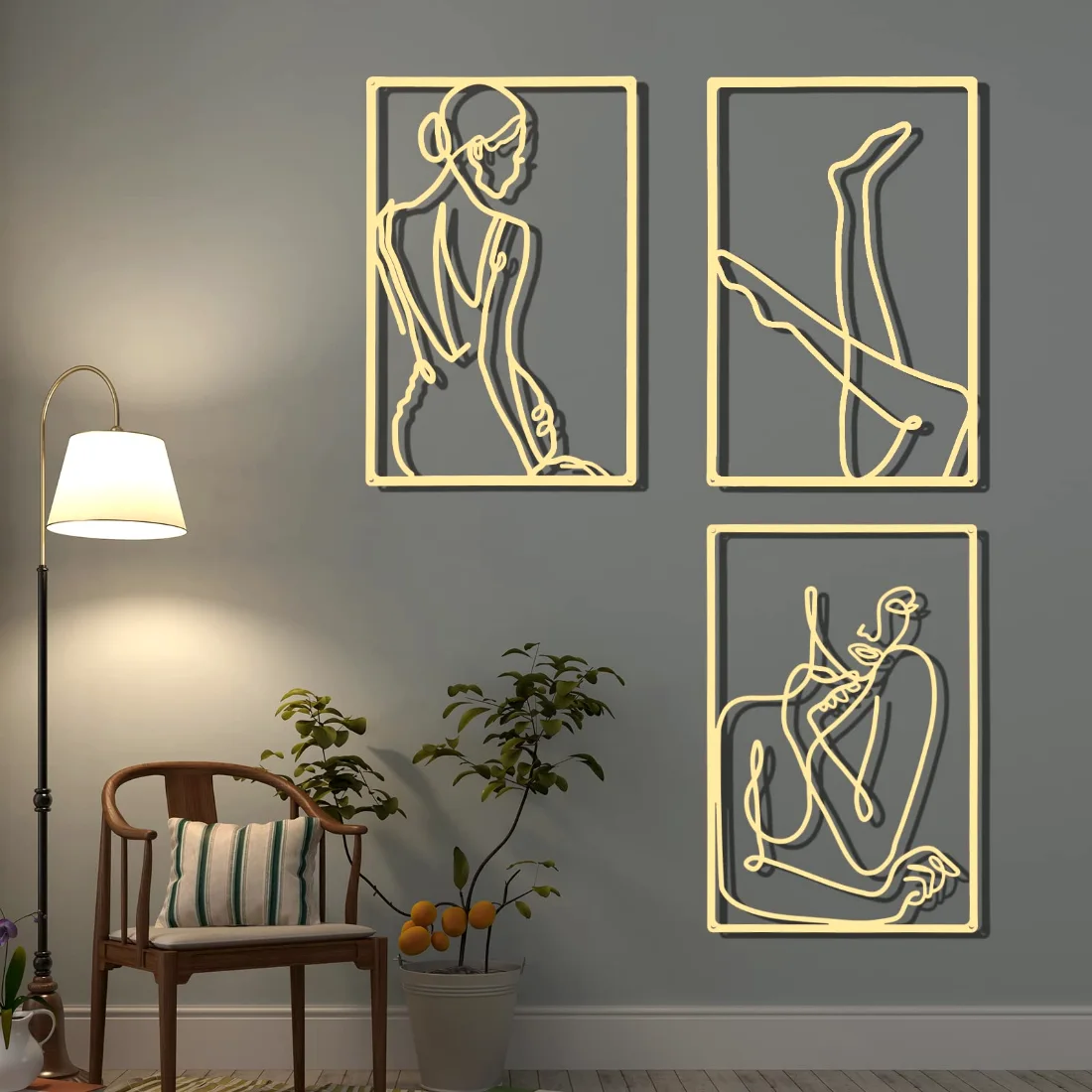 CHENGU Wall art and home decor, 3 pcs, 12.99 x 11.1 inches, Vivid, view 3