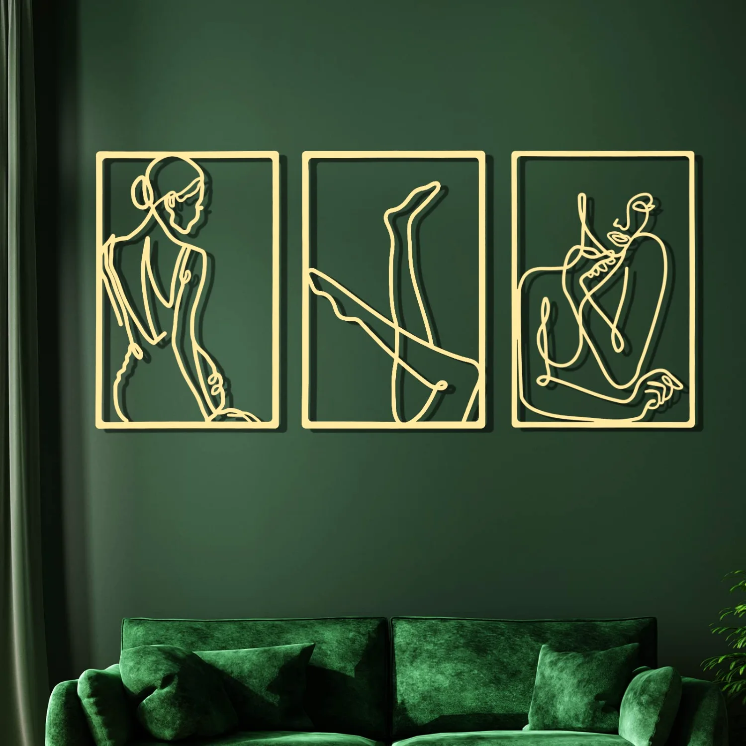 CHENGU Wall art and home decor, 3 pcs, 12.99 x 11.1 inches, Vivid