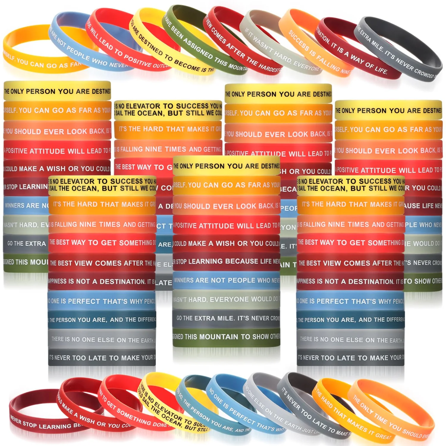 CHENGU Motivational silicone bracelets