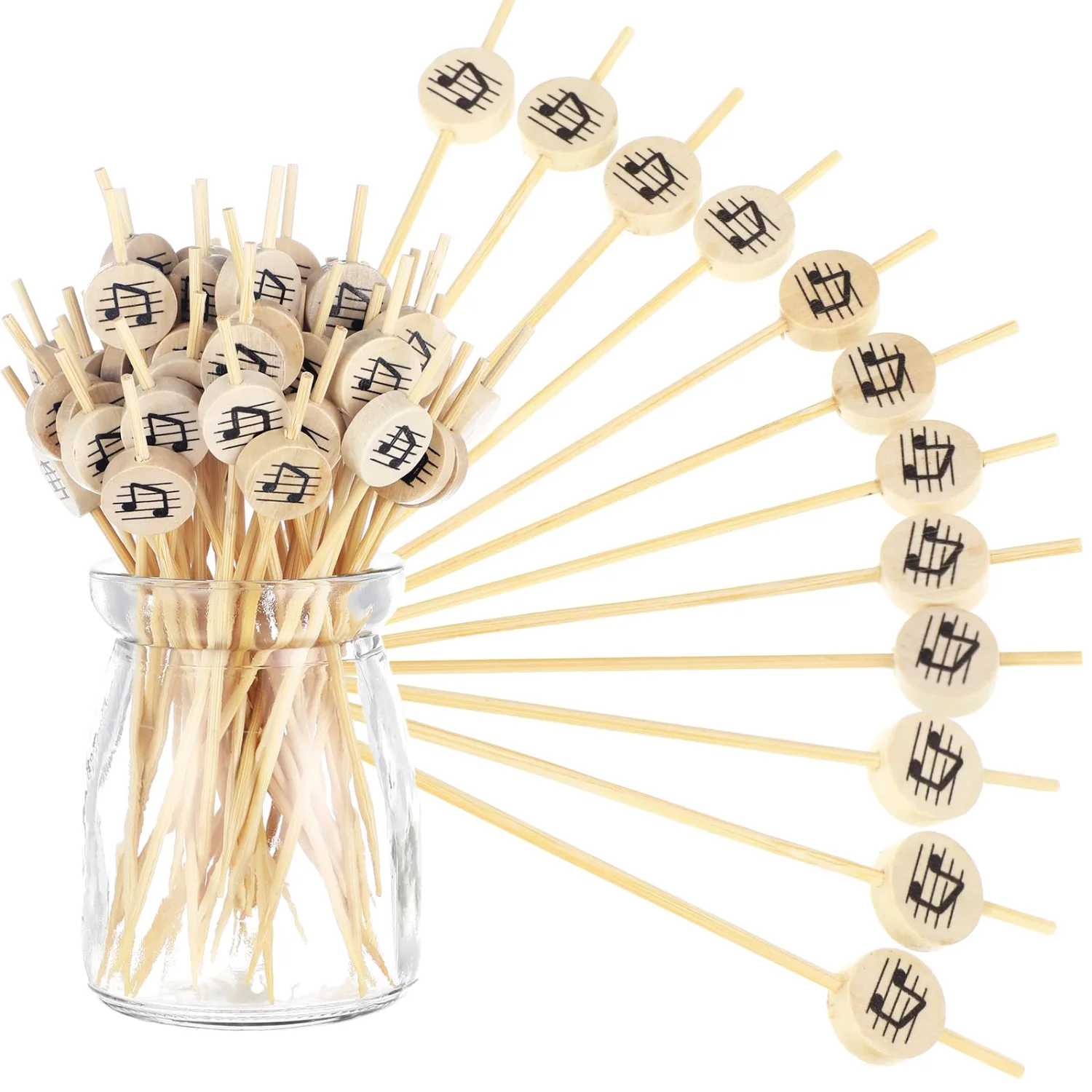 CHENGU Music note wood toothpicks