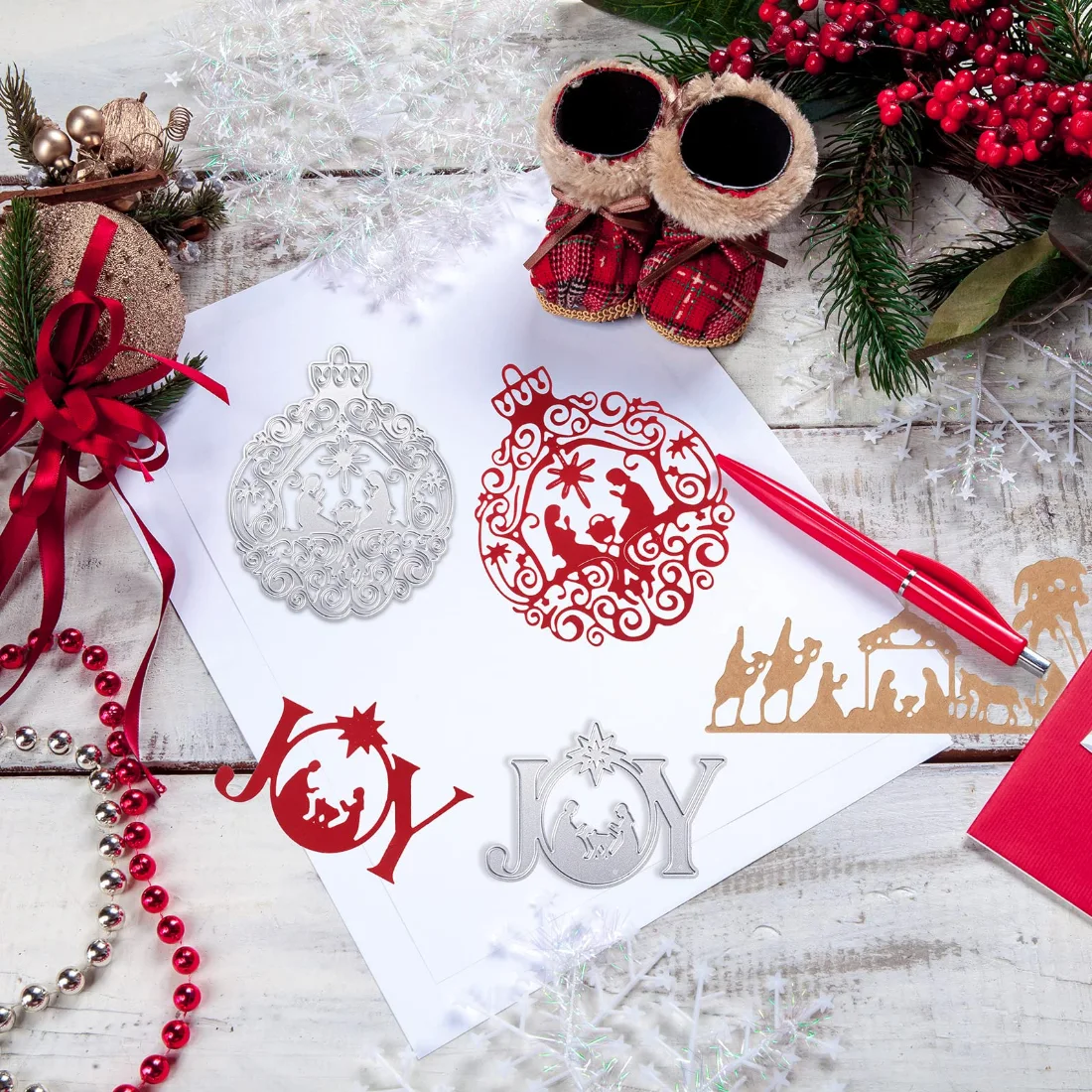 CHENGU Nativity Christmas metal cutting dies, view 2