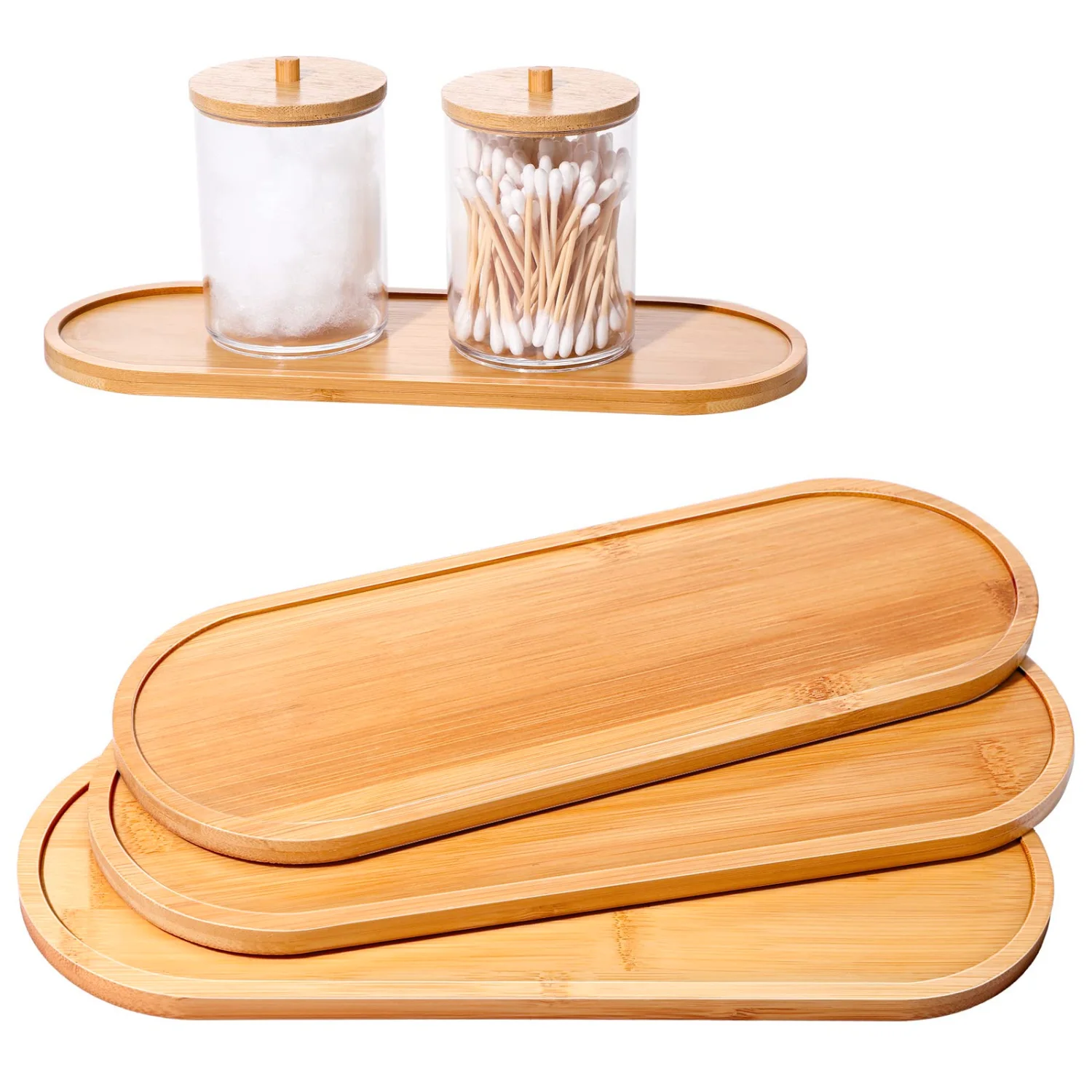CHENGU Wall art and home decor, 3 pcs, 11 x 4 inches, Oval Edge