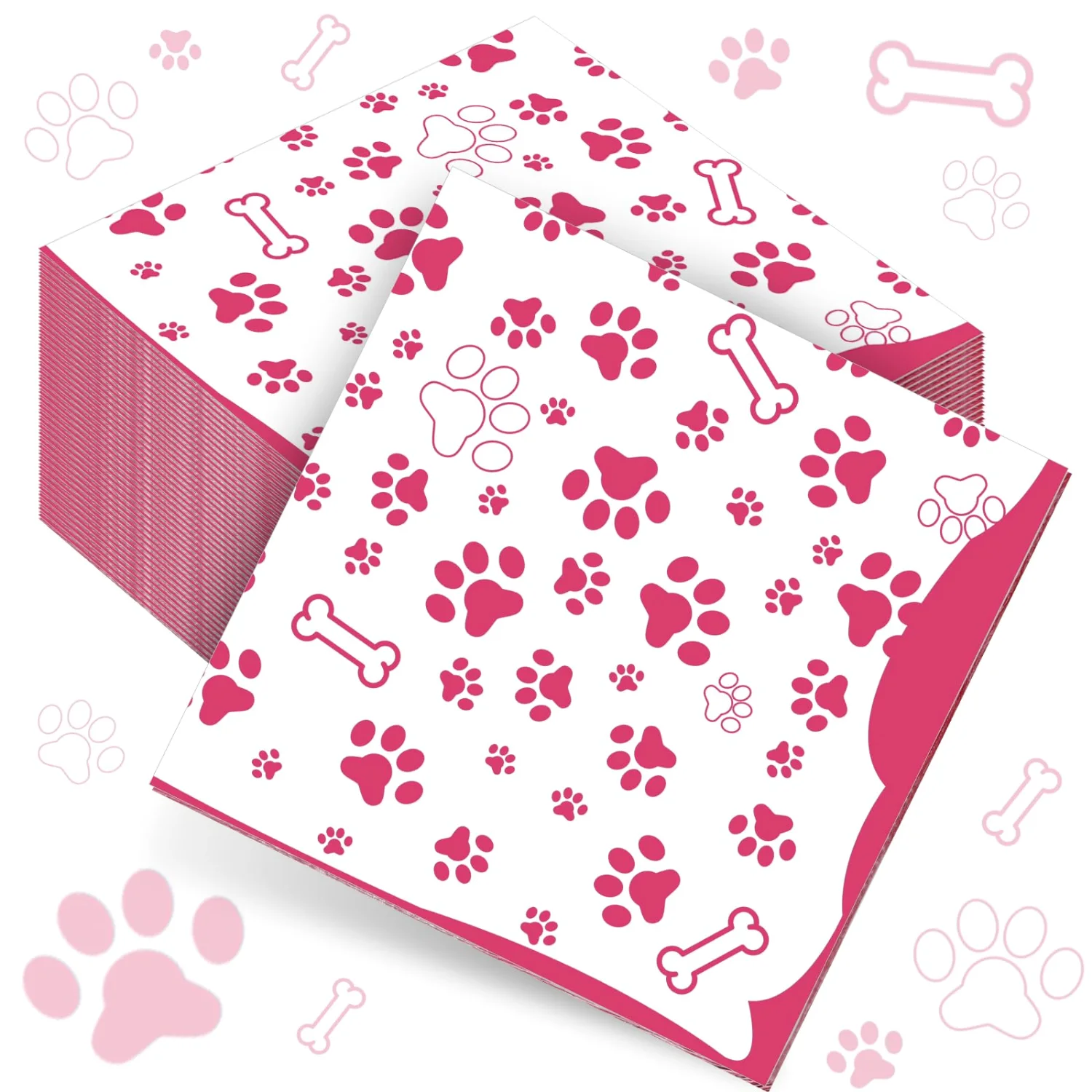 CHENGU Napkins and tableware, Pink