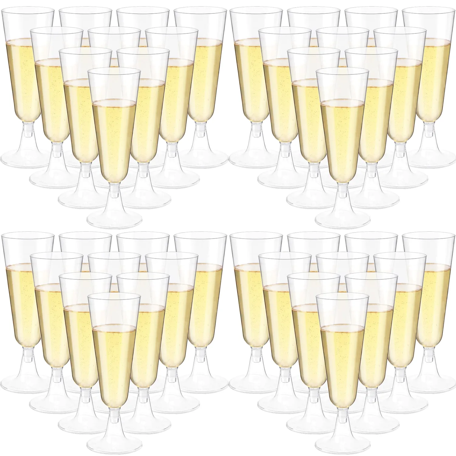 CHENGU Champagne flutes, Clear