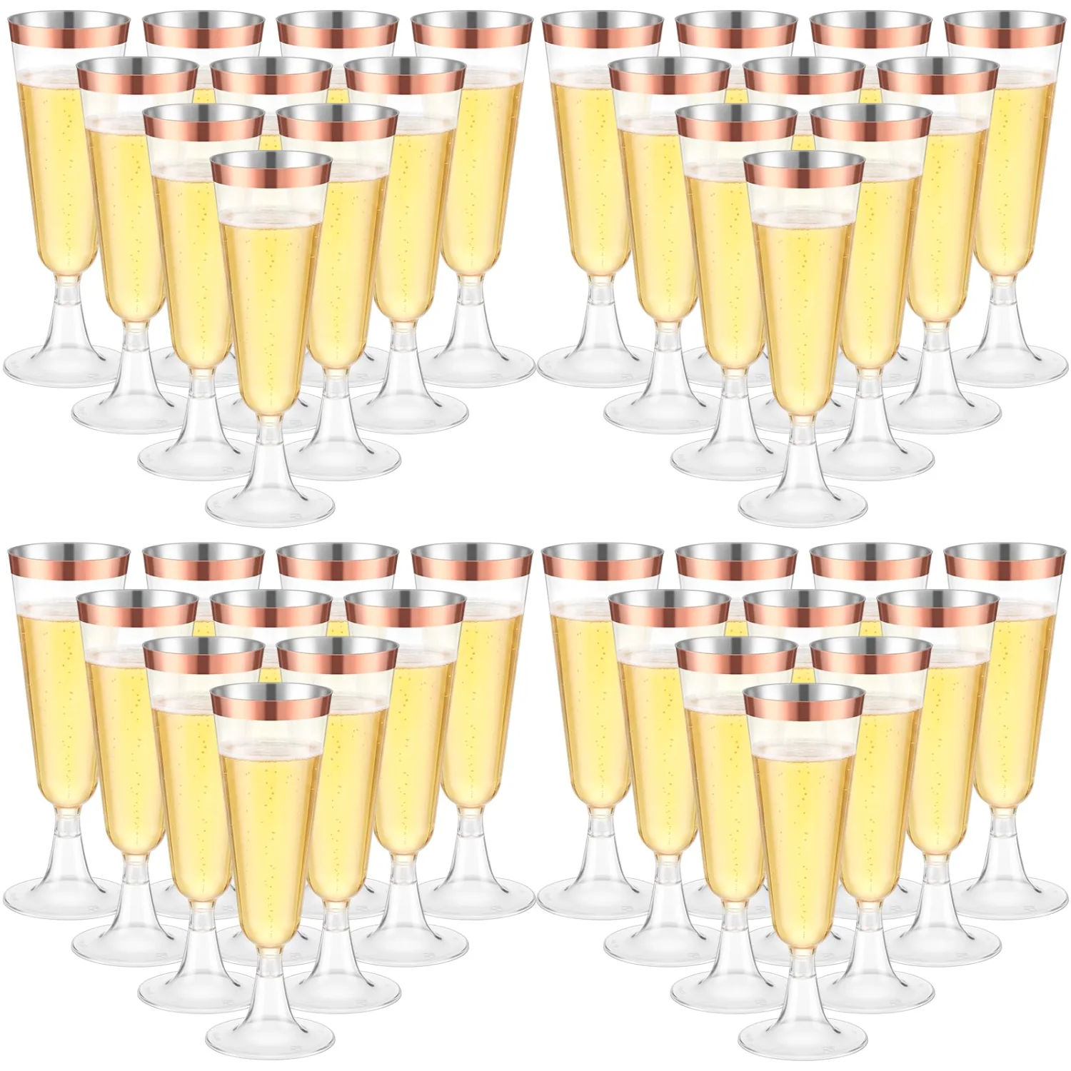 CHENGU Champagne flutes, Rose Gold
