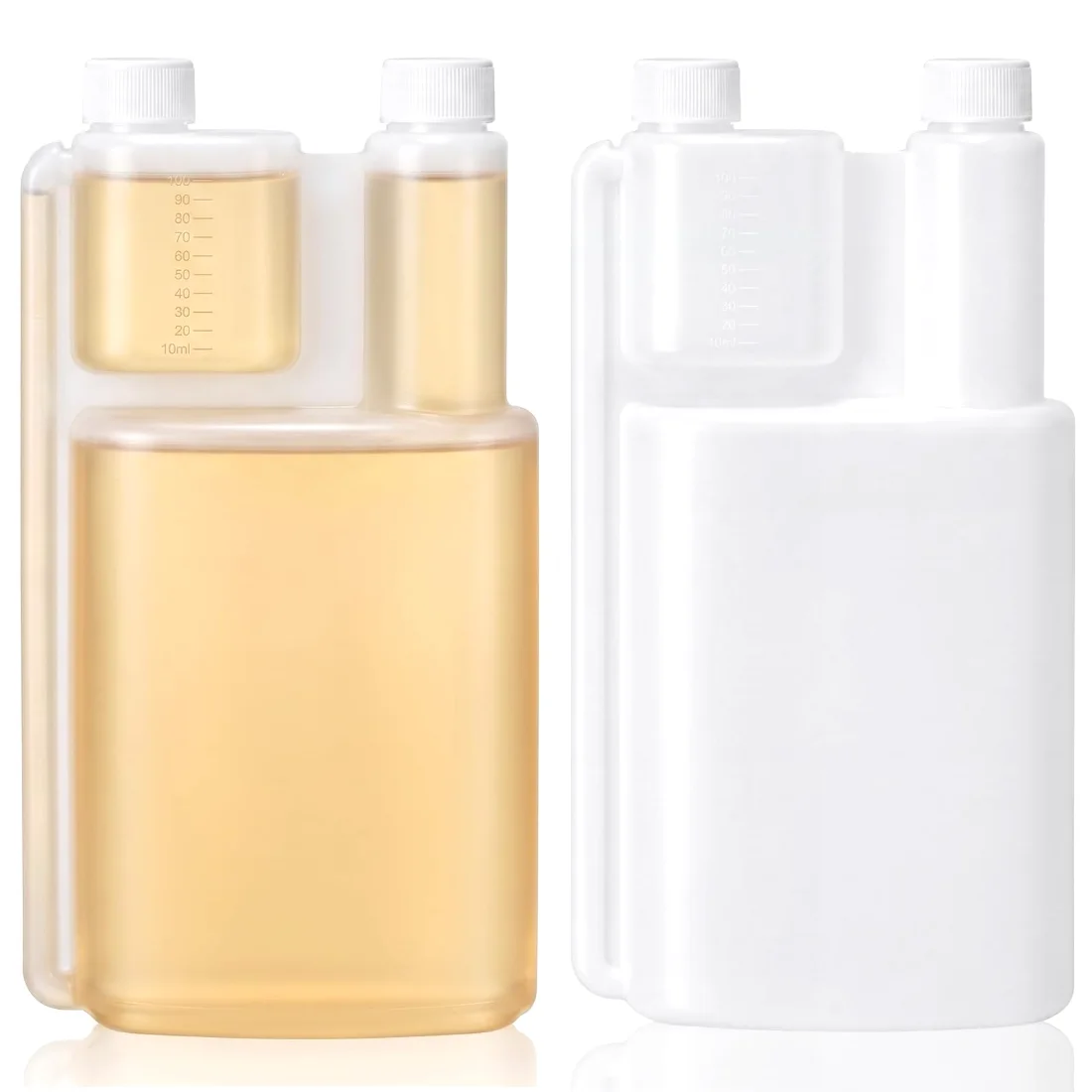 CHENGU Plastic flasks with shot glass, 33.8 Oz, 3.38 oz, 2 pcs, view 6