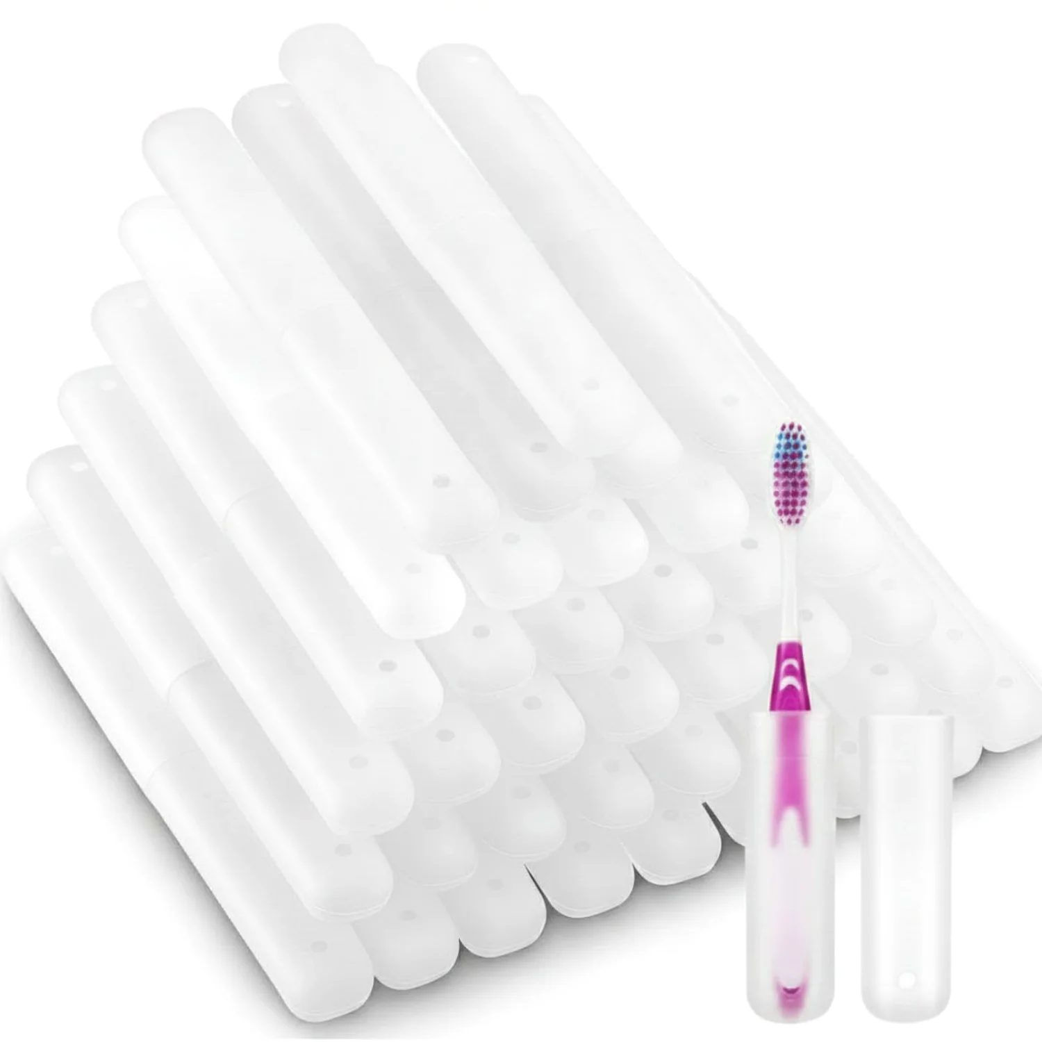 CHENGU Travel toothbrush cases, White