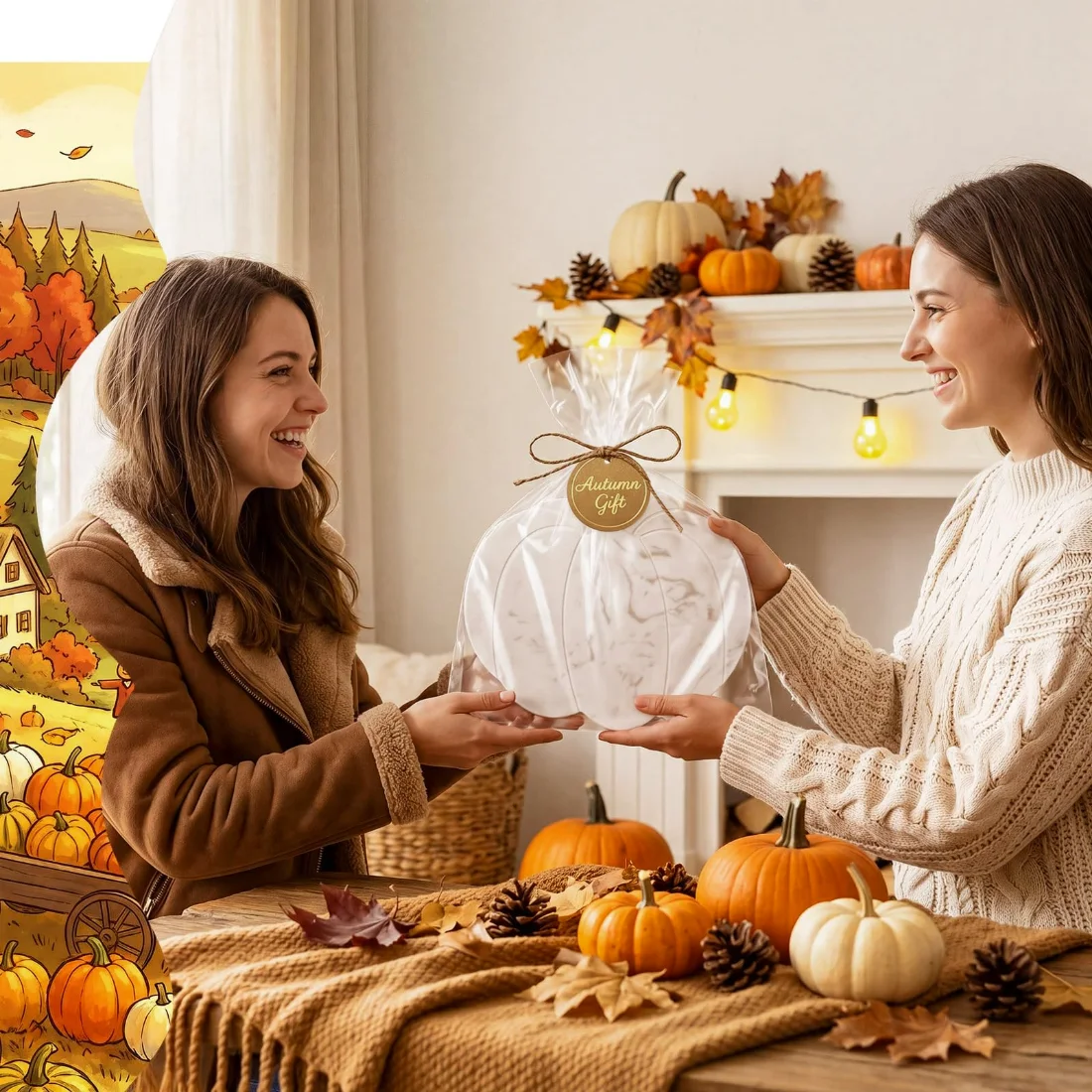 CHENGU Wall art and home decor, 1 pcs, 12x 10 Inches, Pumpkin, view 5
