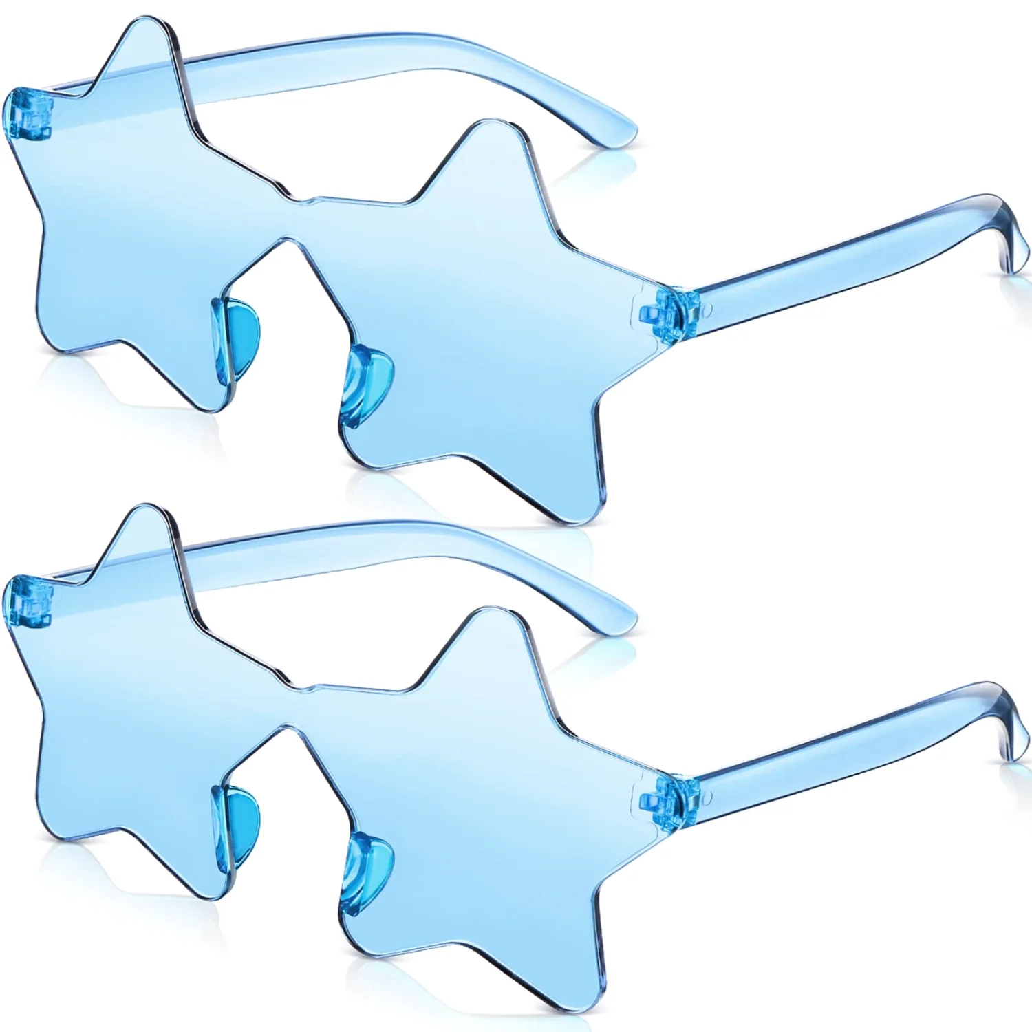 CHENGU Rimless star sunglasses, Light Blue