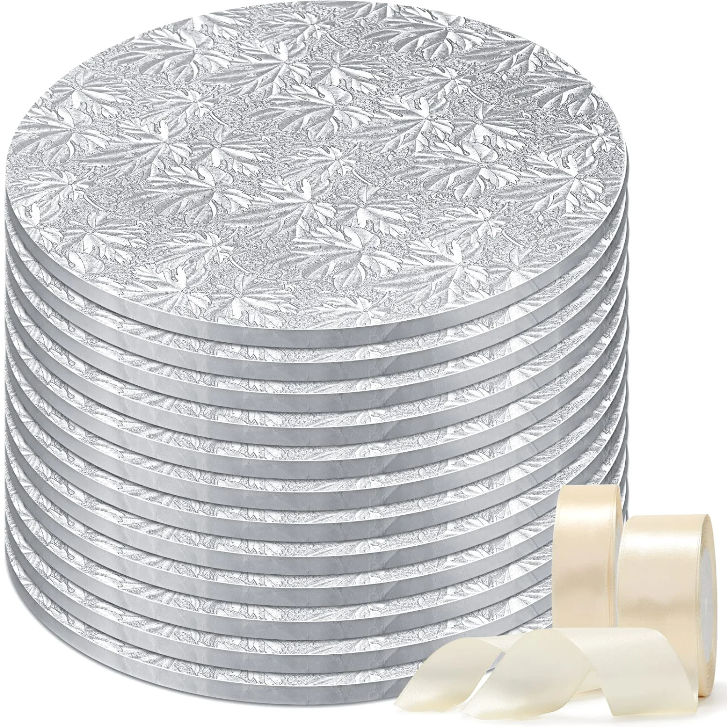 CHENGU Molds, cutters and cake boards, 12 pcs, Silver