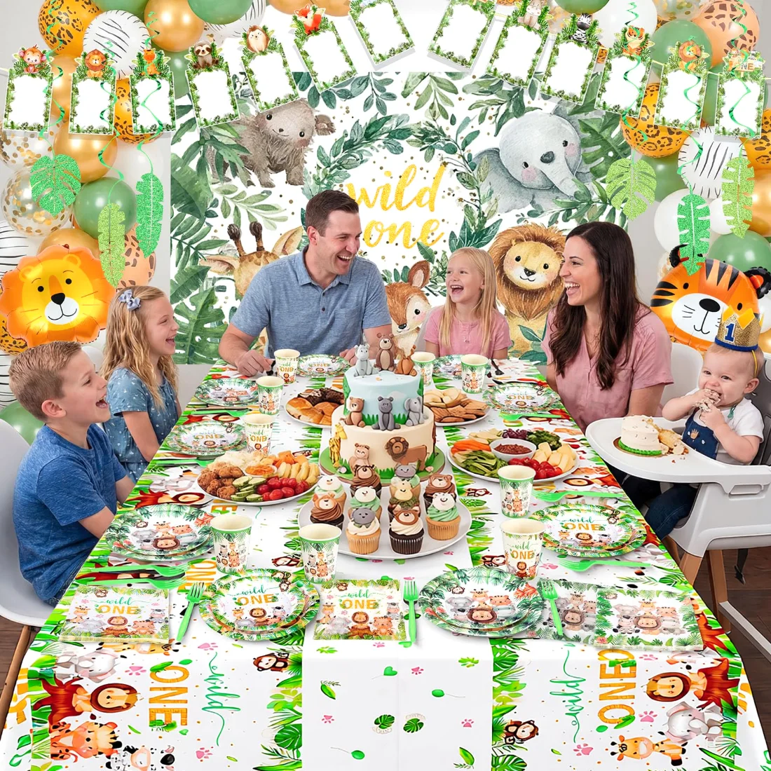 CHENGU Safari birthday decorations set, view 5